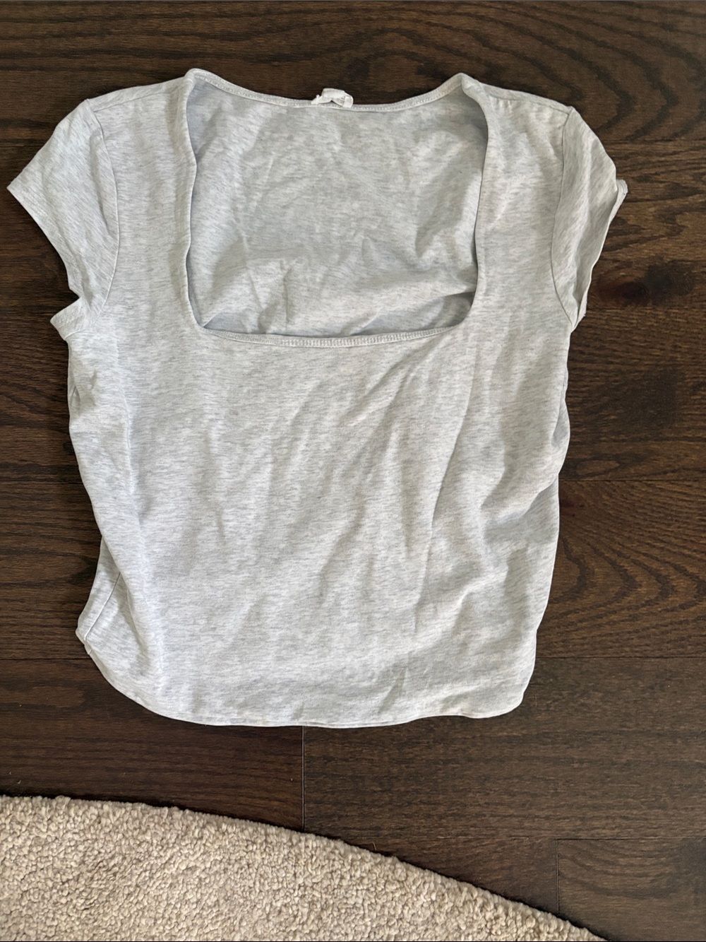 Garage Light Gray Scoop Neck Crop Top